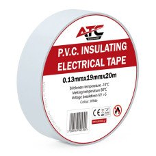 Μονωτική Ταινία PVC Λευκό 0.13mmx19mmx20m